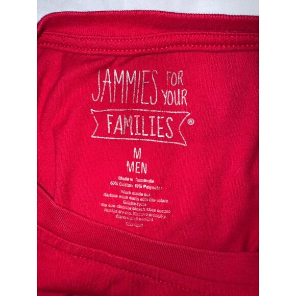 Mens Jammies For Your Families Red Graphic Long Sleeve Shirt M - Picture 2 of 5